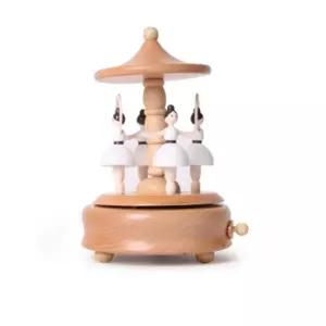 빙글빙글 발레리나 원목 태엽 오르골