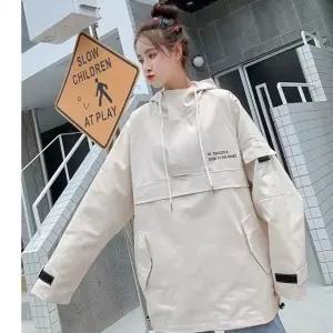 남녀공용 반집업 프린팅 바람막이 스타일 데일리 겨울 방풍 아우터 플리스 자켓 후드 다운 점퍼 코트 가을