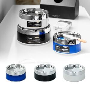 라온식 홈가든 야외 실내 휴대용 사무실 씰링을 회전 뚜껑이 스테인레스 스틸 재떨이 라운드 방풍