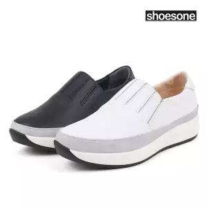 [신세계라이브쇼핑][슈즈원] 천연소가죽 소재의 편안함과 심플한 다자인 여성 소가죽슬립온