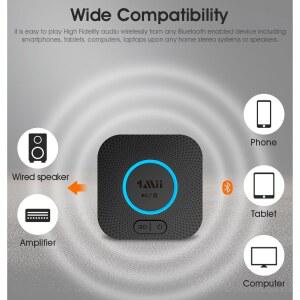 1MII 블루투스 오디오 LL 듀얼 5MM 수신기 AUX RCA 3D 옥스 어댑터 30M B06 링크 PLUS APTX 음악 SPEAKE 장거리 생성기 무선