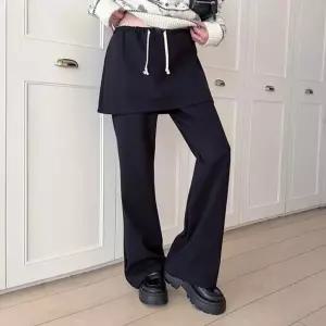 [옷자락]여성 겨울 기모 스판 부츠컷 치마바지_