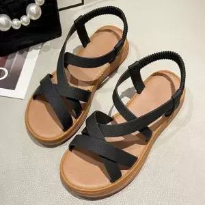 2컬러 여성 발편한 뒤꿈치 밴딩샌달 여름 데일리 샌들 WF65DD3