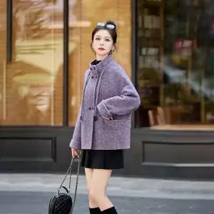 여자 모직코트 더블 모직 코트 쇼트 가을 겨울 럭셔리 슬림핏 원픽4