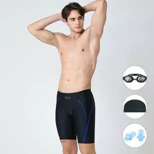 베이직엘르 남성 5부 사각 실내수영복 4종세트 BEZ-T404K