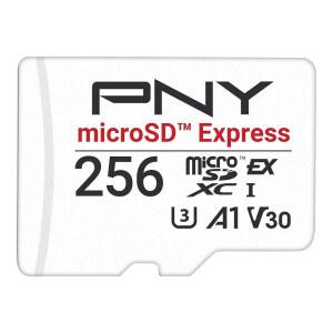 PNY microSD Express 256GB UHS-I U3 V30 A1 microSDXC 플래시 메모리 카드, 최대 890회 읽기 및 750회 쓰기, 닌텐도 스위치 2와 같은 호환 장치에 이상적임