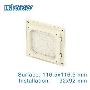 3321-300 92mm 필터 패널 캐비닛 환기 셔터 커버 팬 그릴 루버 송풍기 배기 (팬 없음)