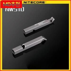 NITECORE NWS10 휘슬 티타늄 비상용 목걸이 펜던트 야외용 120dB 키체인 포함