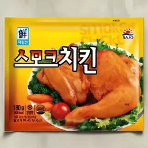 대림 스모크치킨 180g x 10팩 통닭다리 훈제치킨 바베큐 캠핑 전자레인지 간편 윙 봉