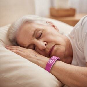 무소음 손목 쇼크 밴드 스텝 카운터 만보계 진동 알람 시계 깊은 잠자는 사람들을 위한 남녀 공용