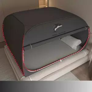 실내 텐트 원터치 모기장 난방 침대용 수면 양문형 가정용 보온 방충망