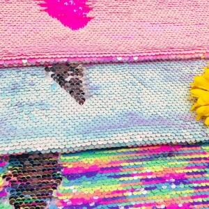 5MM 양면 플립 스팽글 패브릭 벽 천 무대 던지기 베개 물고기 비늘