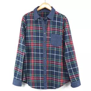 (도매야)디어 데님배색 체크 남방/롱셔츠/롱남방/롱티/이너티/크롭/빅사이즈/신상