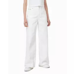 [백화점 정품] 캘빈클라인 진 여성 로우라이즈 배기 아이보리 CK AOP 데님(47D710G-YY3)