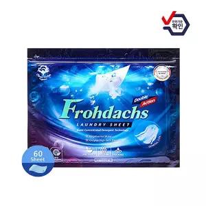 프로닥스 고농축 세탁 시트세제 60매x2팩 세탁 120회 분량/통돌이 드럼세탁기 공용