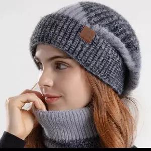 니트 비니 모자 넥워머 세트 겨울 이어워머