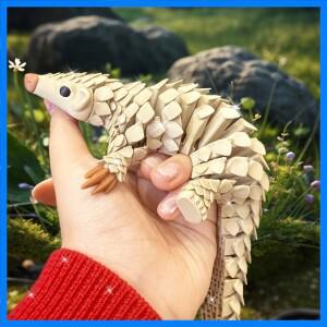 3D 프린팅 애니메이션 고슴도치 조각상 - 내구성 있는 플라스틱 그라데이션 색상 동물 장식 실내/실외 사용