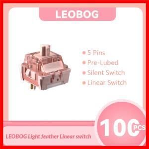 LEOBOG 저소음솜사탕축 100개 패키지 무음 스위치 기계식 교체축 선형 스위치 5핀 리니어 공장윤활