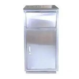 스텐 실외 쓰레기통 휴지통 120L 실내 패스푸드 사각 WFLX716