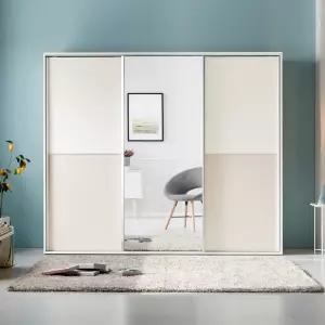 네오 카로프 슬라이딩 투톤 거울옷장 2400 NES1815