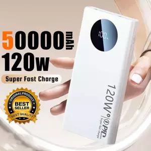 120W 50000mAh 대용량 파워뱅크 고속 충전 휴대용 배터리 충전기 아이폰 화웨이 용