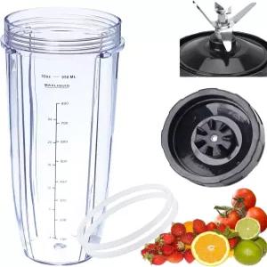 [신모델] 교체용 7핀 남성 블레이드 32온스 블렌더 컵 뉴트리 닌자 블렌더에 적합 [4인치 블레이드]