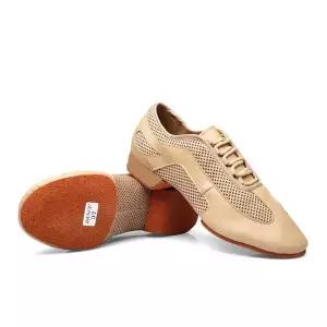 여성 라틴 댄스화 매쉬 굽낮은 사교 밸리 모던 슈즈