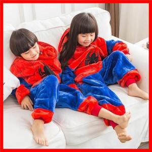 스파이더맨 어린이 만화 동물 원피스 잠옷 남녀 플란넬 화장실 가정 부모-자식 의류