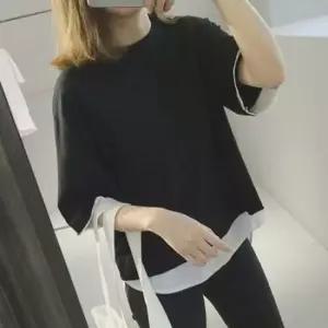 사색 아사면반팔 레이어드 오오티디 기