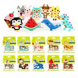 유니 디폼 블럭 동물 과일 도안 9mm 블록 만들기 세트 유아 어린이 단체 선물 아이들이 좋아하는 캐릭터 돌