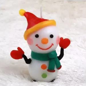 눈사람양초 눈사람 크리스마스 클레이 양초 선물 만들기 10개