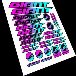 자이언트 자전거 사이클링 프레임 데칼 스티커 그래픽 세트 비닐 라미네이트 접착 산악 MTB BMX 로드 호환