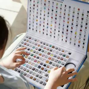 크리스탈 광석 표본 세트 지질 암석 상자 광물 수정