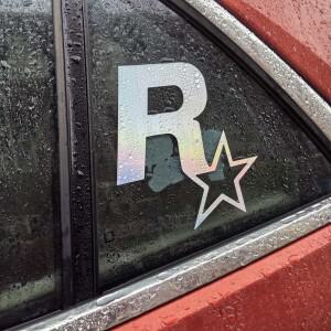 호환상품 자동차 스티커 록스타 게임 반사 데칼 후사경 연료 탱크 캡 윈드실드 범퍼 트렁크 바이크 오토바