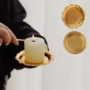 캔들홀더 소품 트레이 받침대 빈티지 인테리어 메탈 (KYR-WD886C2)