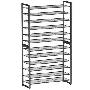Simple Trending 신발장, 60쌍, 12단 신발 정리함, 튼튼한 대형 금속 쌓을 수 있는 신발 보관함, 옷장용,