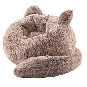 Achicsofar 빈백 의자 10대용 충전재가 있는 거대 인조 모피 푹신한 고양이 모양 소파 편안한 엑센트 바닥 소파, 거실, 침실, 기숙사에서 독서하기