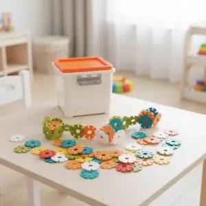 새봄 두뇌키움 소프트 꽃블록 퍼즐 블럭 끼우기 조립 시니어 소근육 인지발달 352pcs