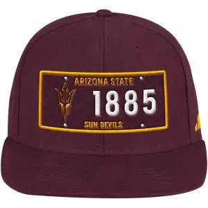 러닝 모자 메쉬 트레일러닝 Adidas 아디다스 남성용 ASU 선 데블스 플랫 브림 스냅백 캡 - 빨강