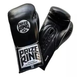 PRIZE RING 50 천연가죽 오렌지 복싱 프로페셔널 글러브 블랙 권투