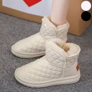 패딩부츠 안감 여자 털 유광 마름모 방한 빵빵한 여성방한화 털신발 털부츠 캐주얼부츠