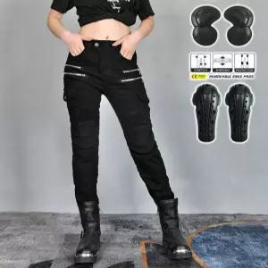 여름라이딩진 여성 바이크？통풍 메쉬 남성 클래식 바이크 청바지 바지