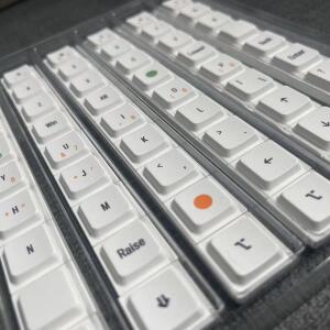 스플릿 키보드 로우 프로파일 키캡 세트 PC PBT Cornix Kailh Choc V2 Mx 스위치용 레터 포함