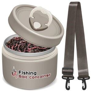콜렉트홀 낚시 미끼 용기, 단열 라이브 보관함, 크롤러용 웜 박스, 휴대용 크로스바디 스트랩, 미끼를 신선하고 생동감 있게 보관할 수 있는 스테인리스 스틸 버킷