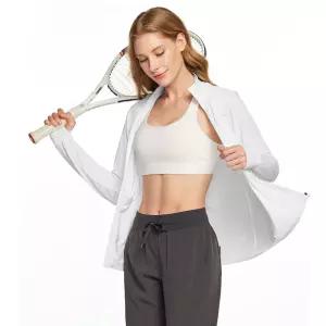 테슬라 자외선 완벽차단 여성 풀집업 래쉬가드 루즈핏 썸홀 포켓 수영복 상의