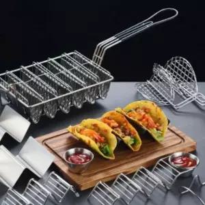 멕시칸요리 타코 튀김기 업소용 튀김틀 바스켓 튀김망 스테인리스 스텐 홀더