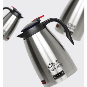 차량용 커피포트 대용량 다용도 1000ml 전기포트 스틸 잭 블랙 블랙12V