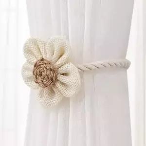 커튼 액세사리 자석줄 플라워 타이백 커텐 밴드 집게 hrx3+2UNd