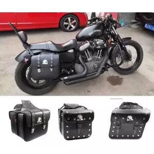 할리 바이크 사이드백 가방 오토바이 리어백 가죽