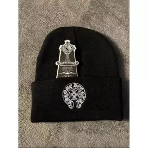 미국 크롬 하츠 블랙 솔리드 비니 자 남성 일체형 겨울 가을 디자이너 206050118871